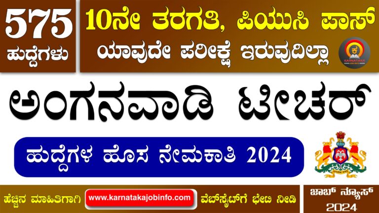 WCD Shivamogga Anganwadi Recruitment 2024