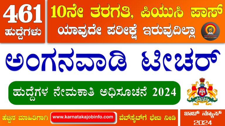 WCD Koppal Anganwadi Recruitment 2024