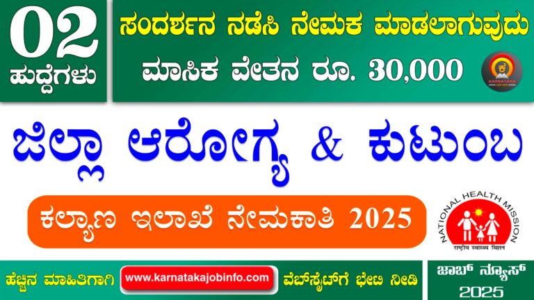 DHFWS Haveri Recruitment 2025