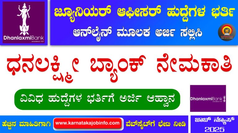Dhanlaxmi Bank Recruitment 2025
