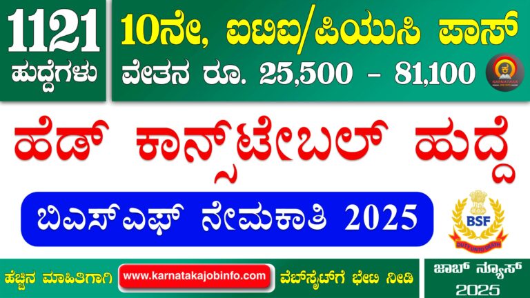 BSF Head Constable Recruitment 2025