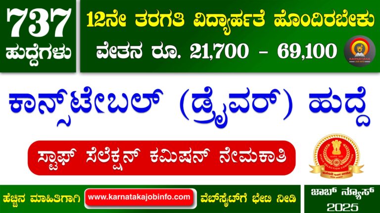 SSC Constable Driver Recruitment 2025
