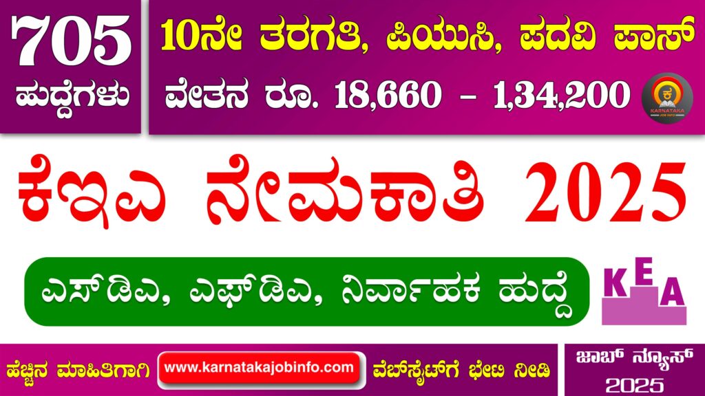 ಕರ್ನಾಟಕ ಪರೀಕ್ಷಾ ಪ್ರಾಧಿಕಾರದ ನೇಮಕಾತಿ 2025 – KEA Recruitment 2025 KEA Recruitment 2025