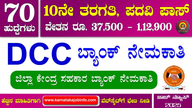 Raichur DCC Bank Recruitment 2025