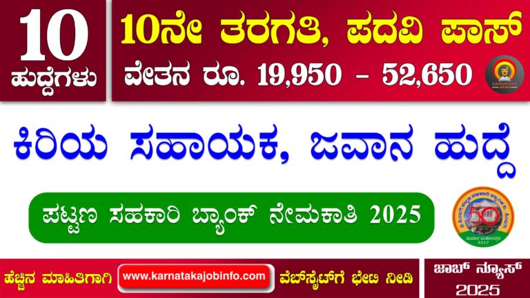 Sindgi Urban Cooperative Bank Recruitment 2025