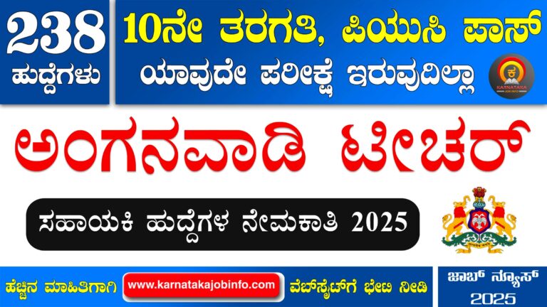 WCD Haveri Anganwadi Recruitment 2025