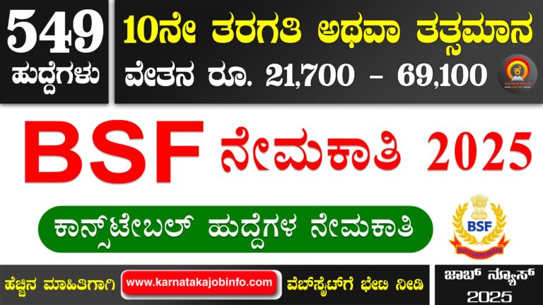 BSF Constable GD Recruitment 2025