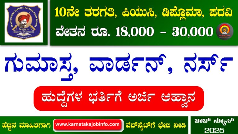 KSRSS Recruitment 2025