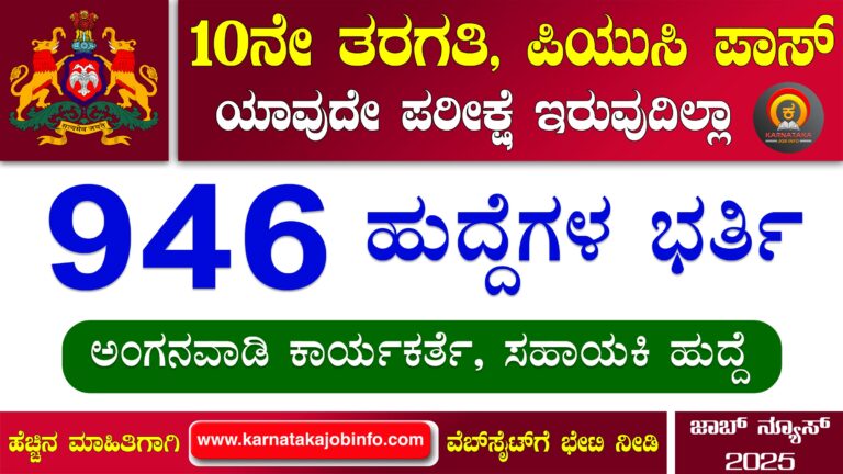 WCD Tumkur Anganwadi Recruitment 2025