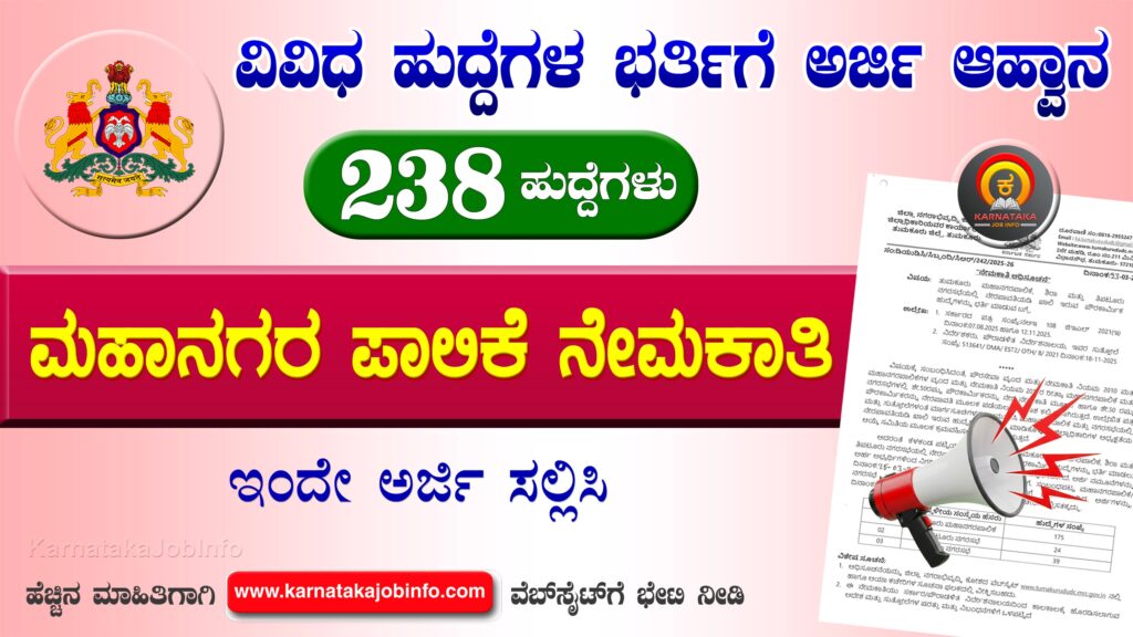 Tumkur Mahanagara Palike Recruitment 2026