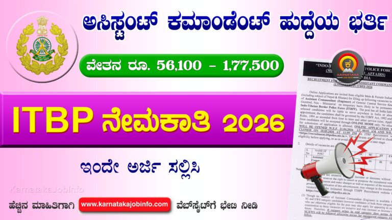 ITBP Assistant Commandant Recruitment 2026