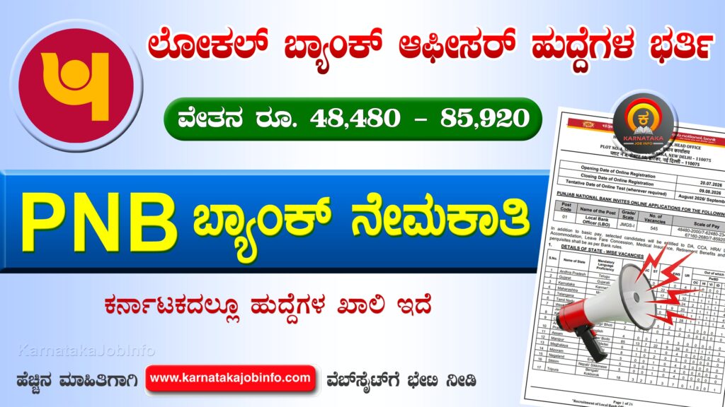Punjab National Bank LBO Recruitment 2026