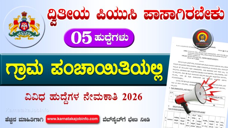Raichur District Gram Panchayat Recruitment 2026
