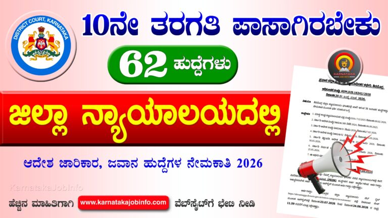 Shivamogga District Court Recruitment 2026