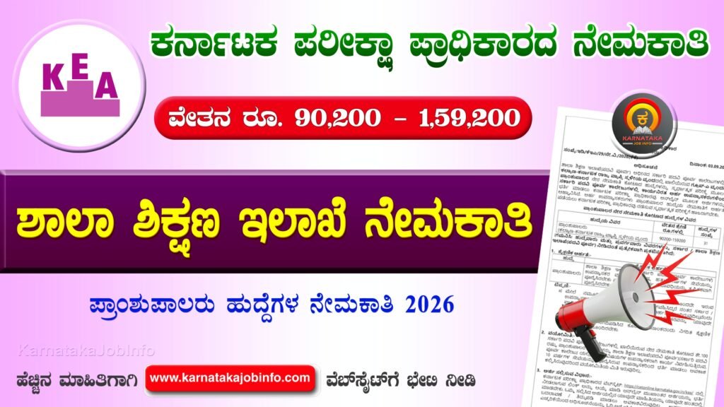 Karnataka School Education Department Recruitment 2026