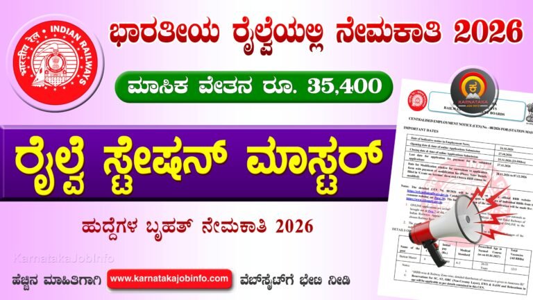 RRB Station Master Recruitment 2026